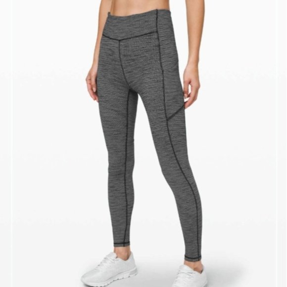 Lululemon Speed Up Tight 28" *Full-On Luxtreme Luon Variegated Knit Black Hthrd - Picture 2 of 13